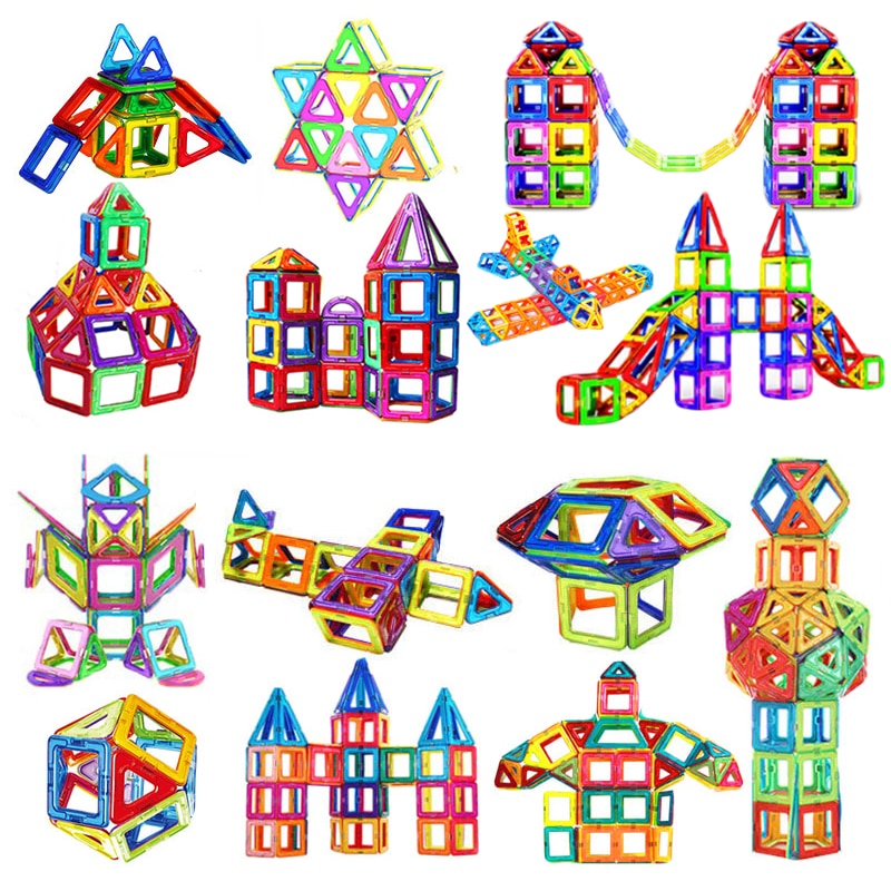 אבני בניין מגניטי (100 חלקים).